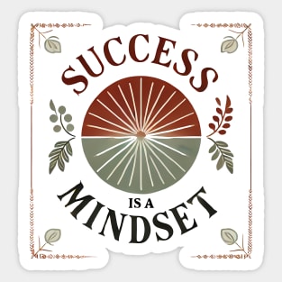 Success is a Mindset, Motivational Quote Sticker